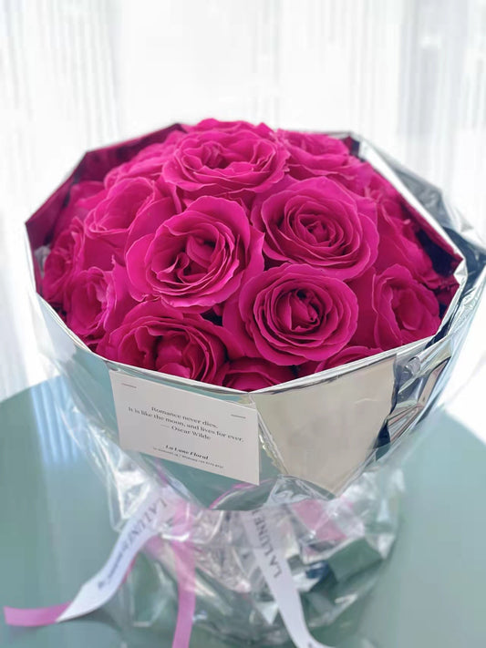 Rose Pink Floyd bouquet (19 stk)