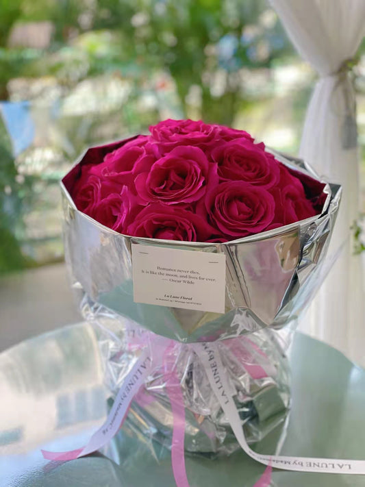 Rose Pink Floyd bouquet (19 stk)