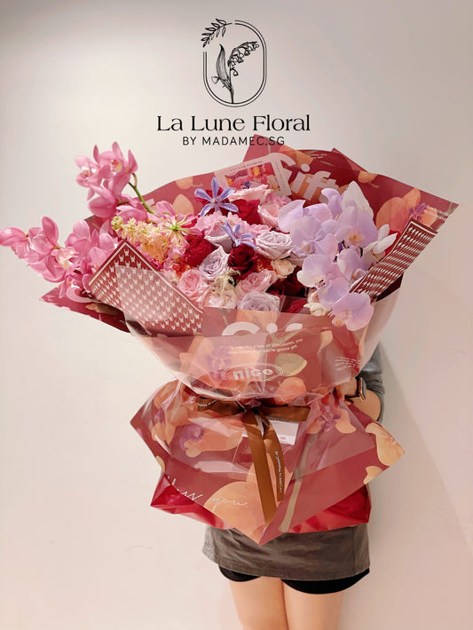 XXL Premium Bouquet - Florist Choice Red/Pink Colour Tone