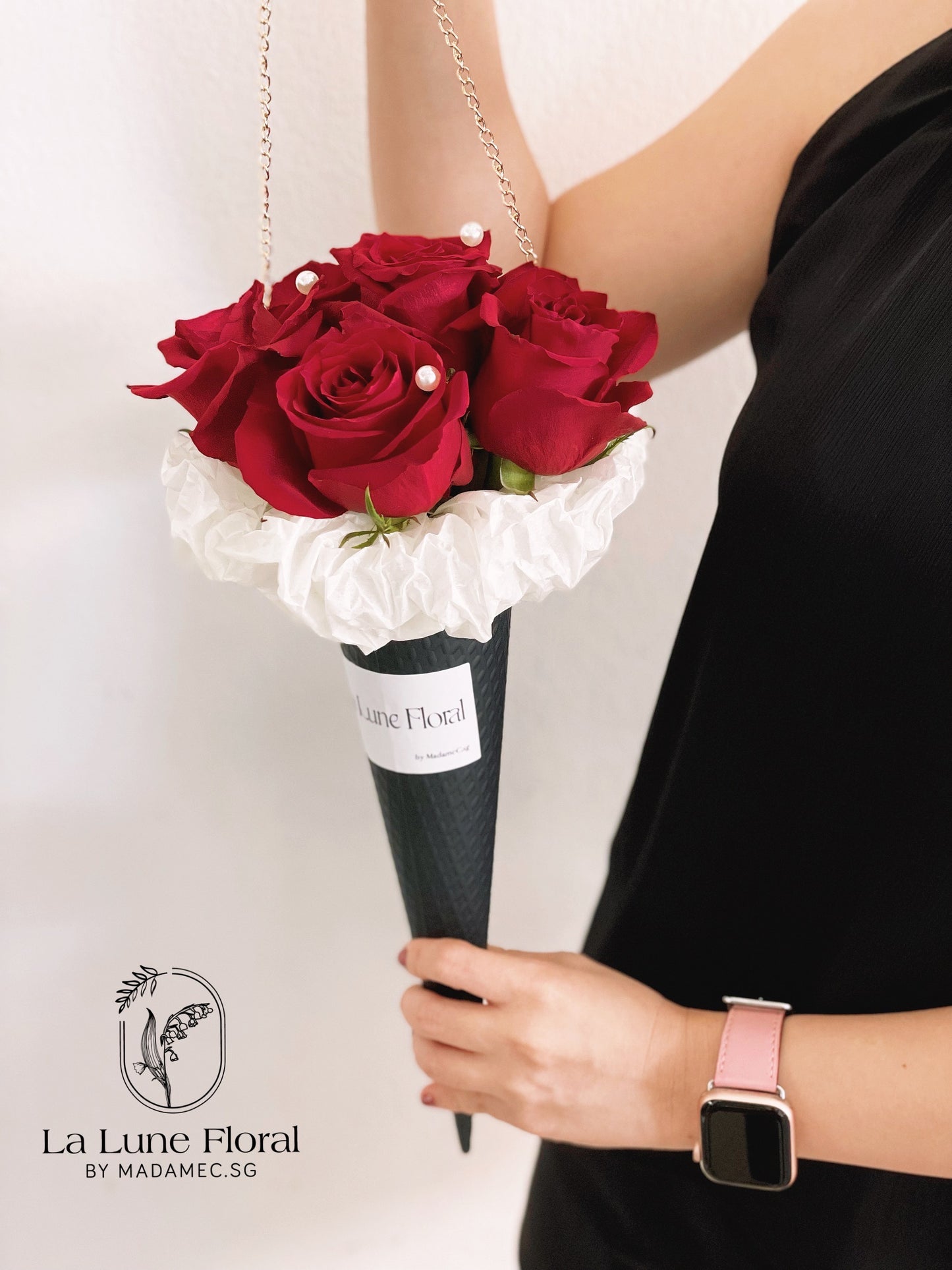 「Only You」Ice cream Design Bouquet (6 stk red rose）
