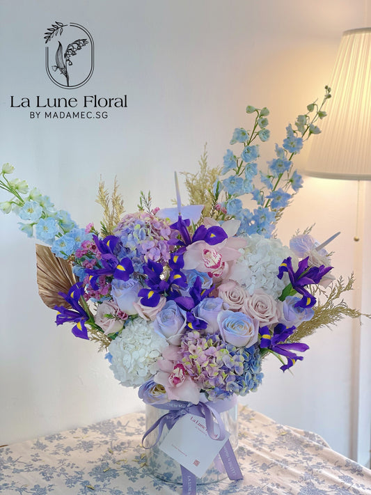 The Moment - XXL Premium Flower Box Florist Choice Purple/Blue Colour Tone