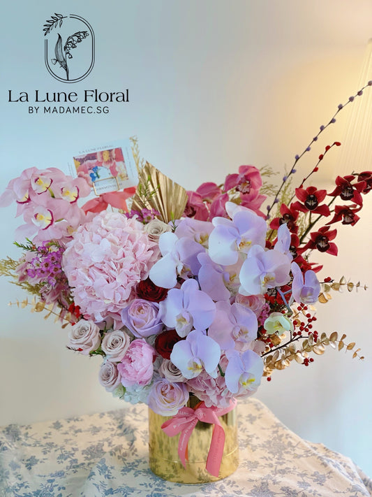 The Spring - XXL Premium Flower Box Florist Choice Red/Pink Colour Tone