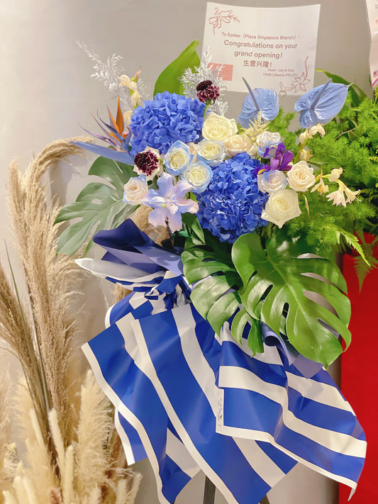 Bespoke Flower Stand - Blue & White theme (Premium）