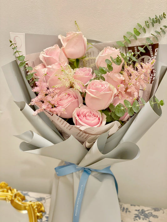 Pinky Roses Bouquet (13 stk)