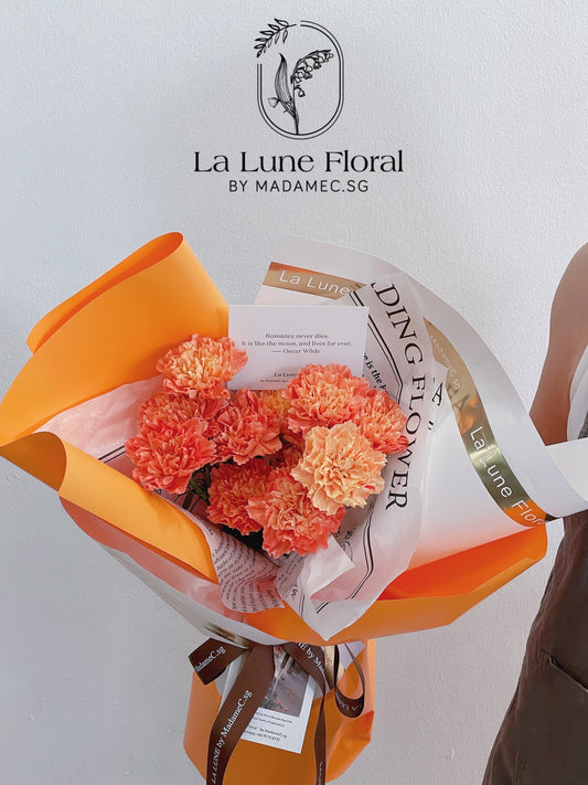 Columbia Carnation Bouquet —— Hermes Orange（11 stk）